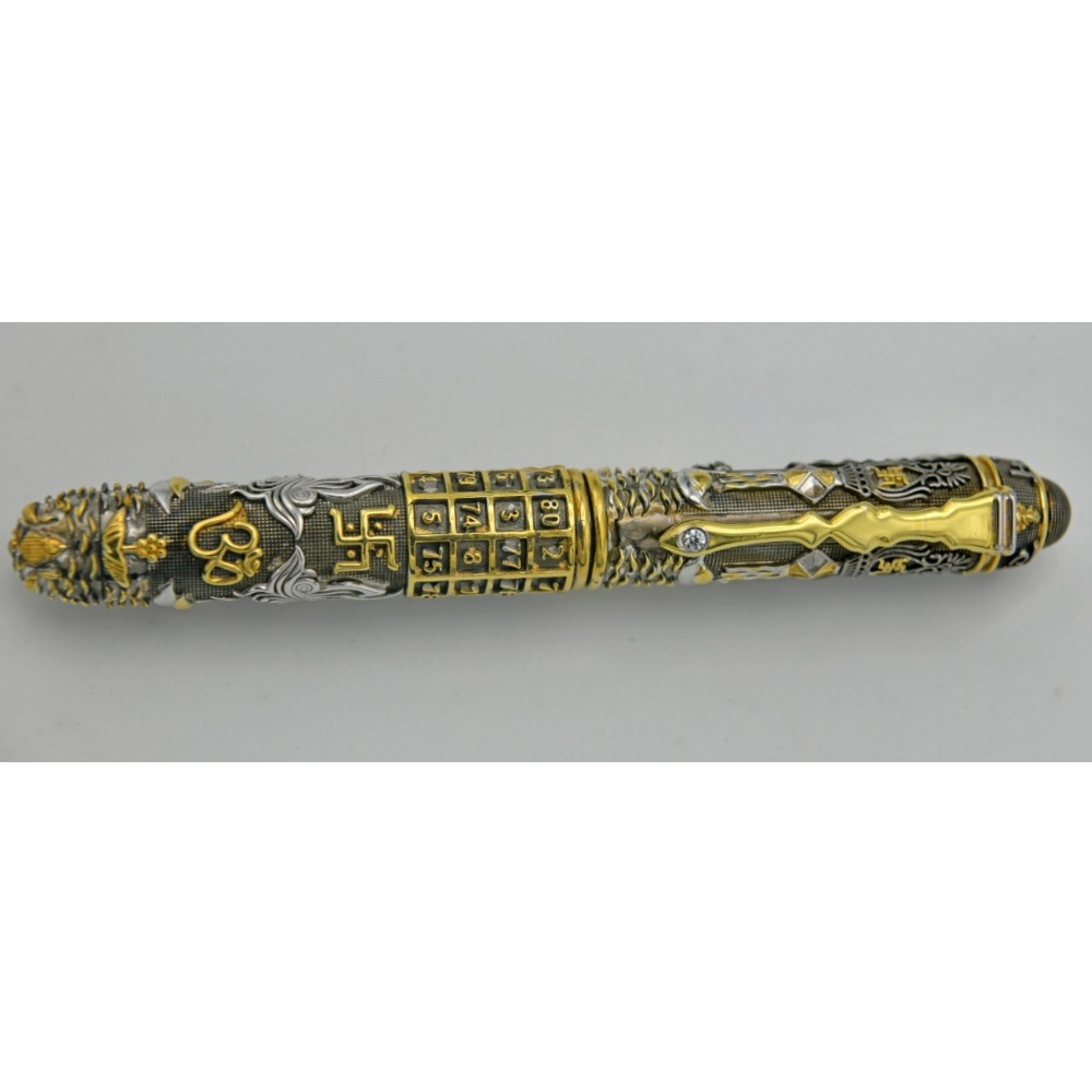 Pure silver Goddess Lakshmi pen-limited edition pO-315-02
