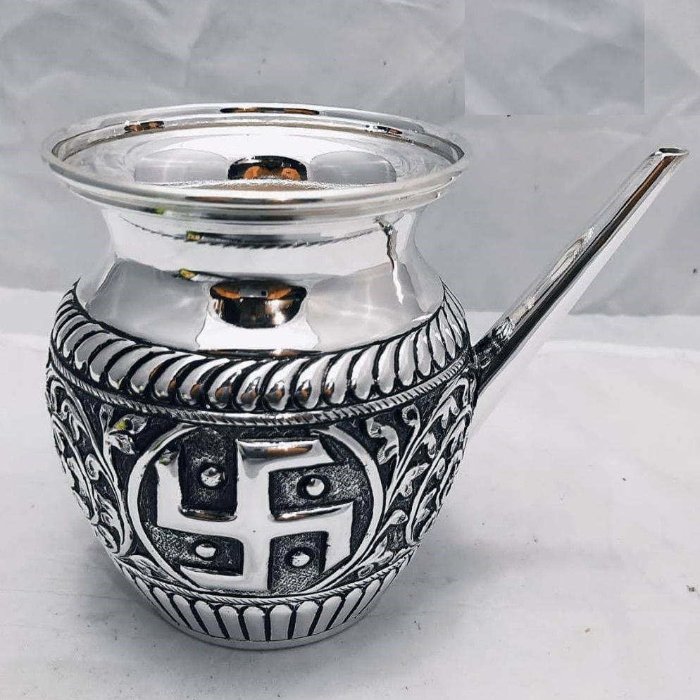 925 pure silver antique karwa in fina nakashi 275gm po-165-04
