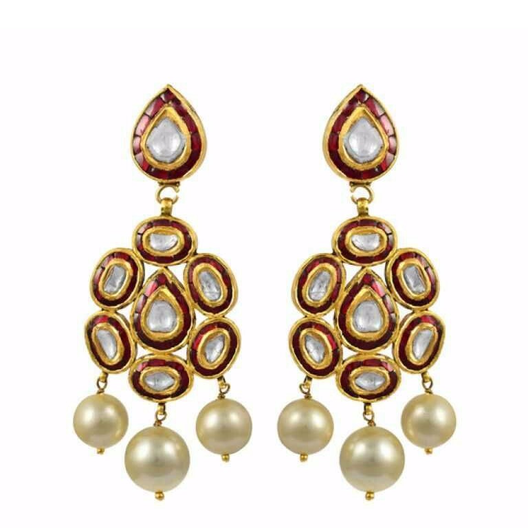 Gold Mughal Earring