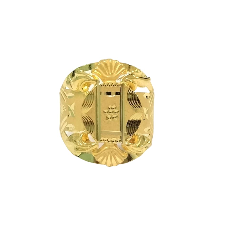 22k Gold Floral For Men's Ring GR122