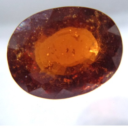 10ct oval orange hessonite-gomed