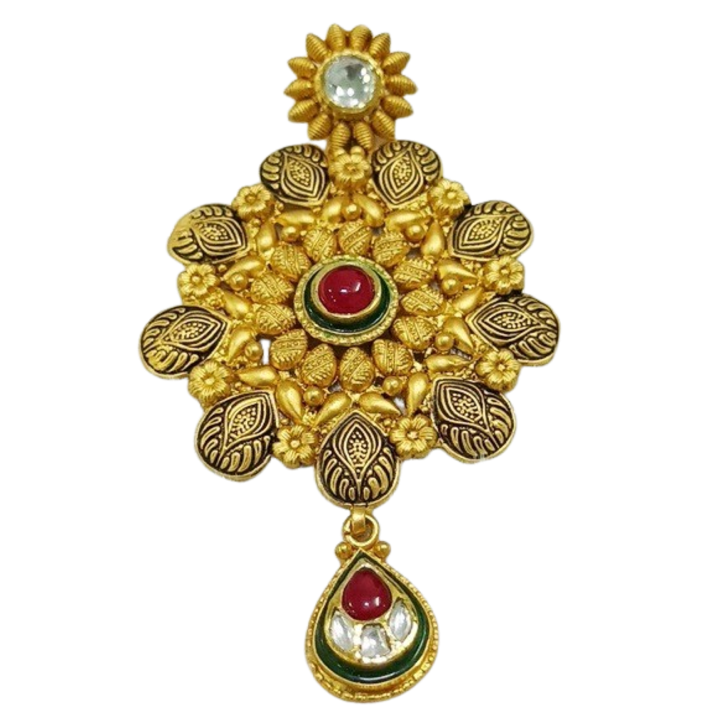 916 yellow gold modern design pendant set ans9450