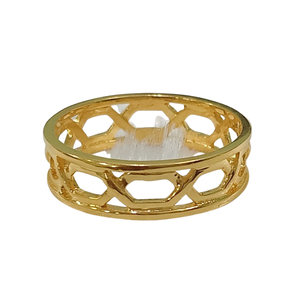 22k Yellow Gold Dazzling Ring For Mens