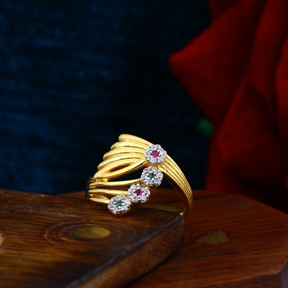peacock feather ladies ring