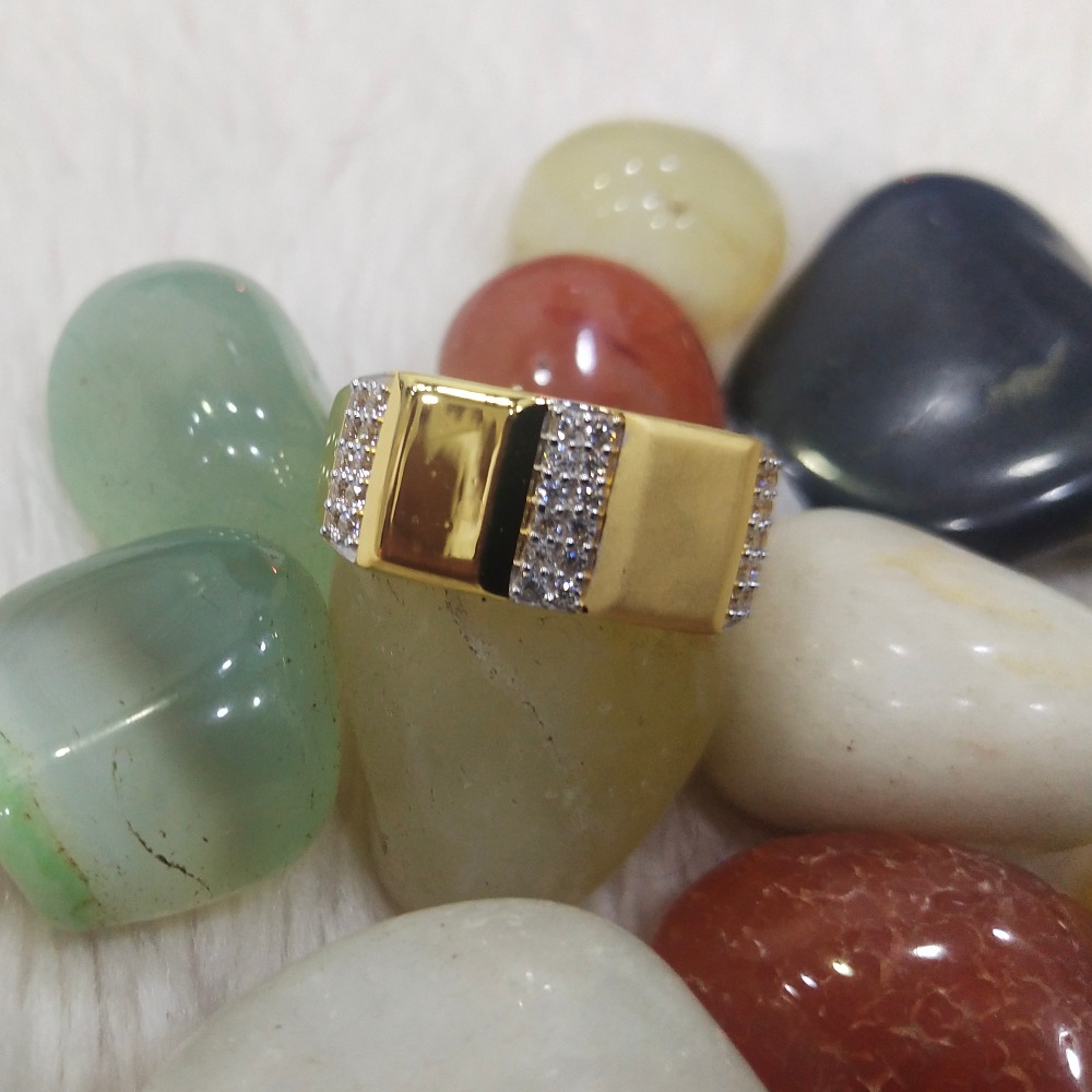 916 Gold CZ Fancy Ring For Men MC-GR1