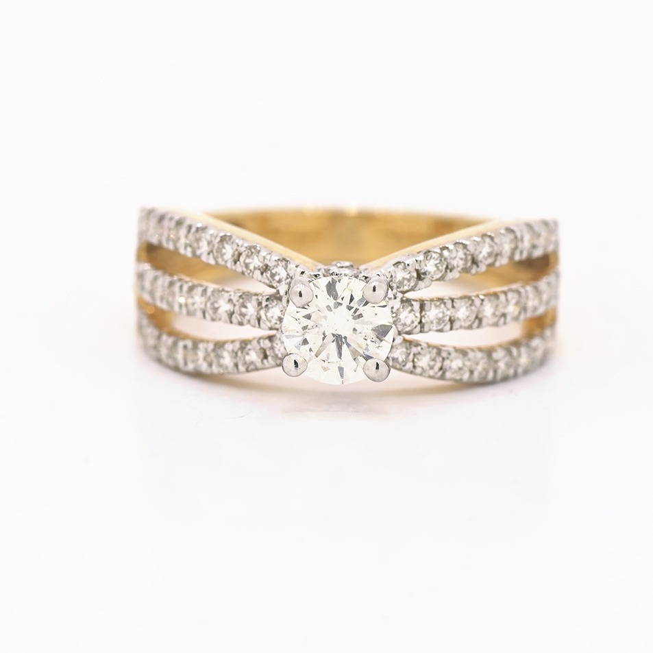 18ct gold diamond solitair ring