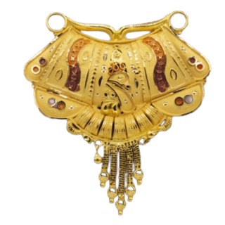 22k YELLOW Gold  Double Kunda Pendent