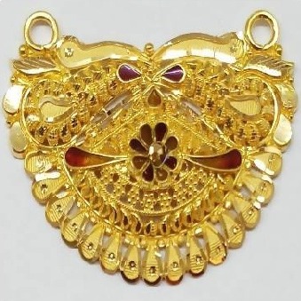 22k  YELLOW Gold Halmarked Double Kunda Pendent