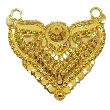 22k Gold halmarked double kunda pendent