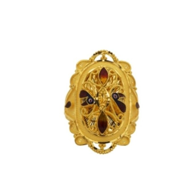 22 k light weight yellow gold ladies ring