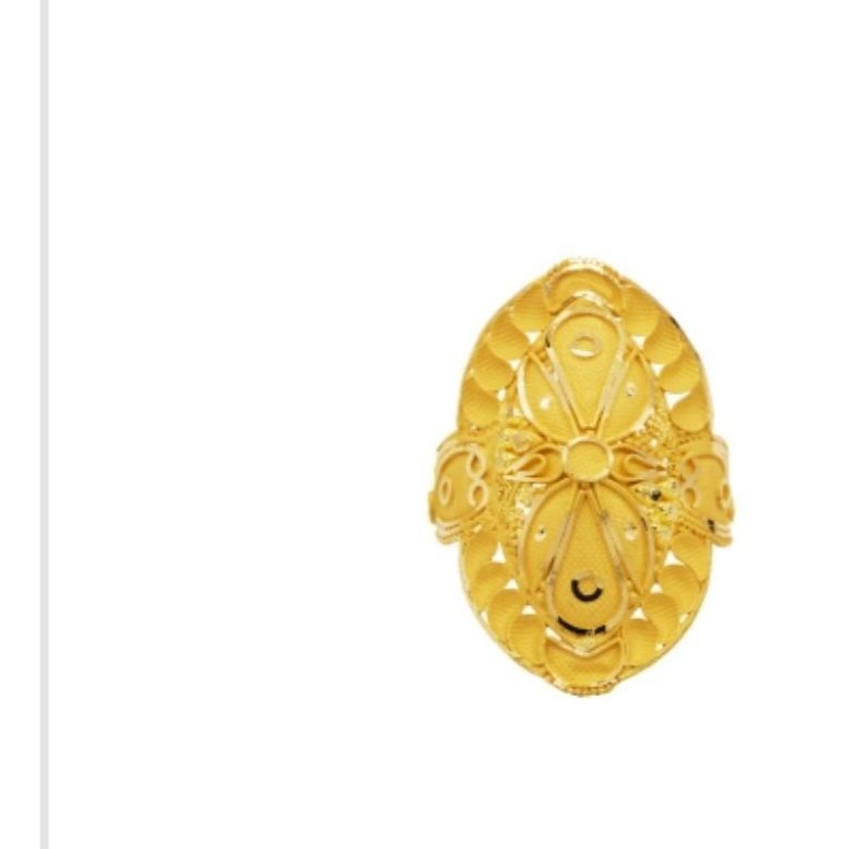 22 K Light Weight Yellow Gold Ladies Ring