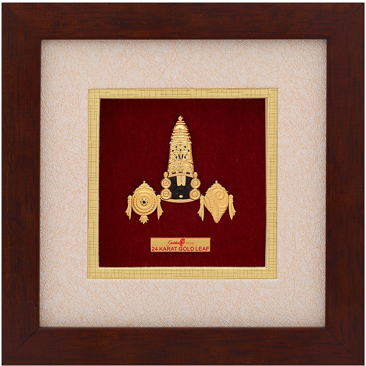 24 K GOLD GOD TIRUTI-BALAJI DIVINE PHOTO FRAME