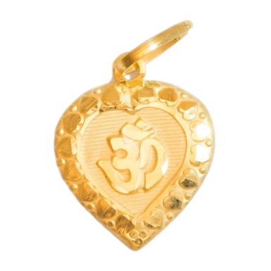 22 k gold om pendent