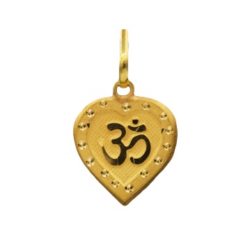 22 K GOLD OM PAN SHAPE PENDENT