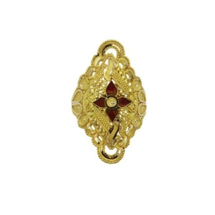 22 k light weight yellow gold ladies ring rj-lrg-007