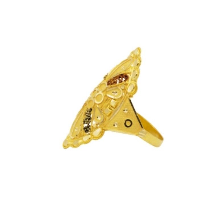 22 K light weight yellow gold ladies ring RJ-LRG-004