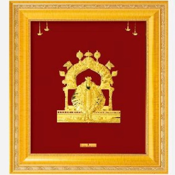 24 K GOLD GOD AMBABAI MAHALUXMI PHOTO FRAME RJ-PGA46
