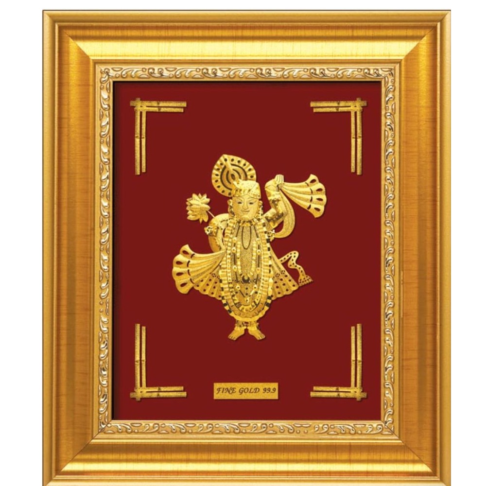 24 K GOLD GOD SHRINATH JI PHOTO FRAME RJ-PGA32