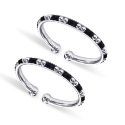 Silver 925 sterling nazariya new born bangle for kids rj-s9b03