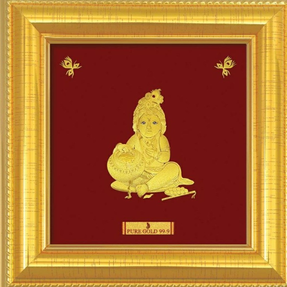 24Kgold lord bal gopal photo frame RJ-PGA025
