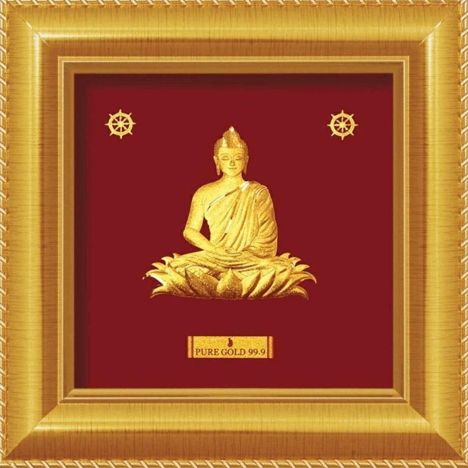 24 K GOLD LORD GAUTAM BUDHA PHOTO FRAME RJ-PGA13