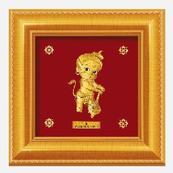 24 K GOLD GOD BAL HANUMAN PHOTO FRAME RJ-PGA09
