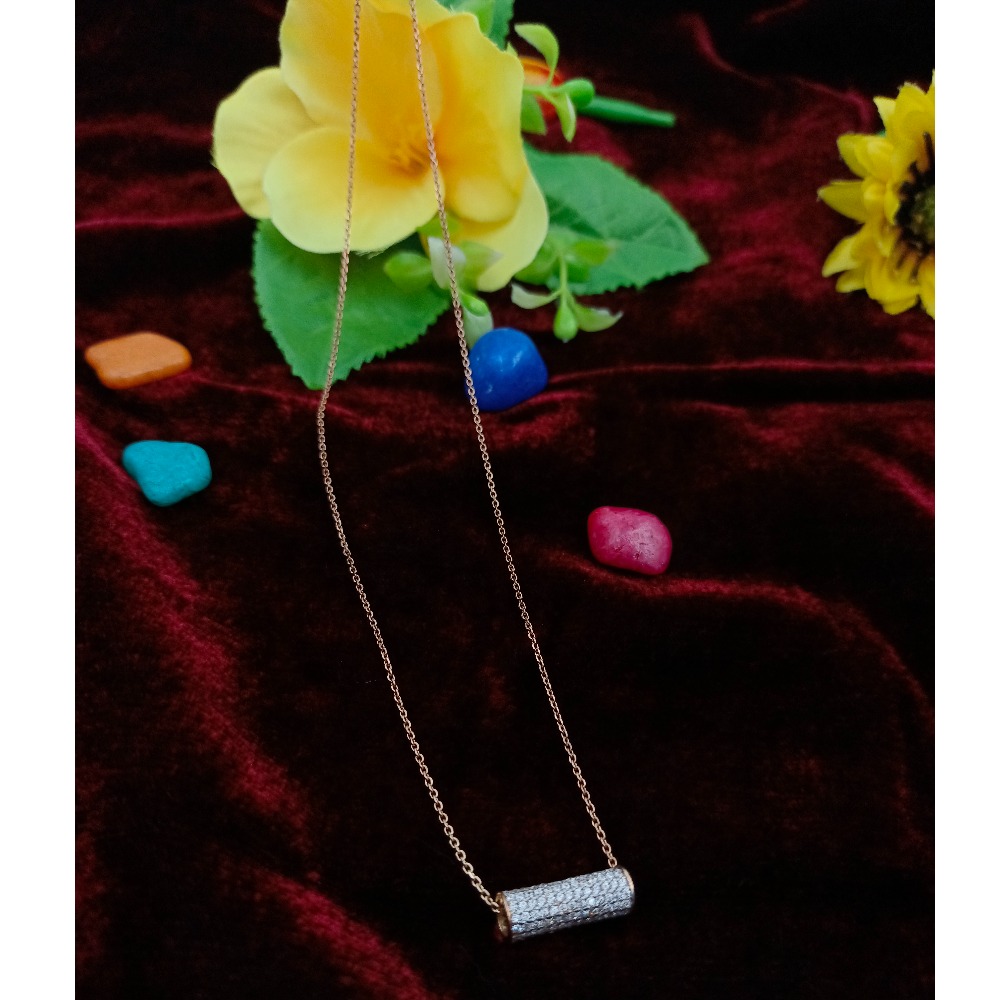18K Rose Gold Light Weight Pendant Chain