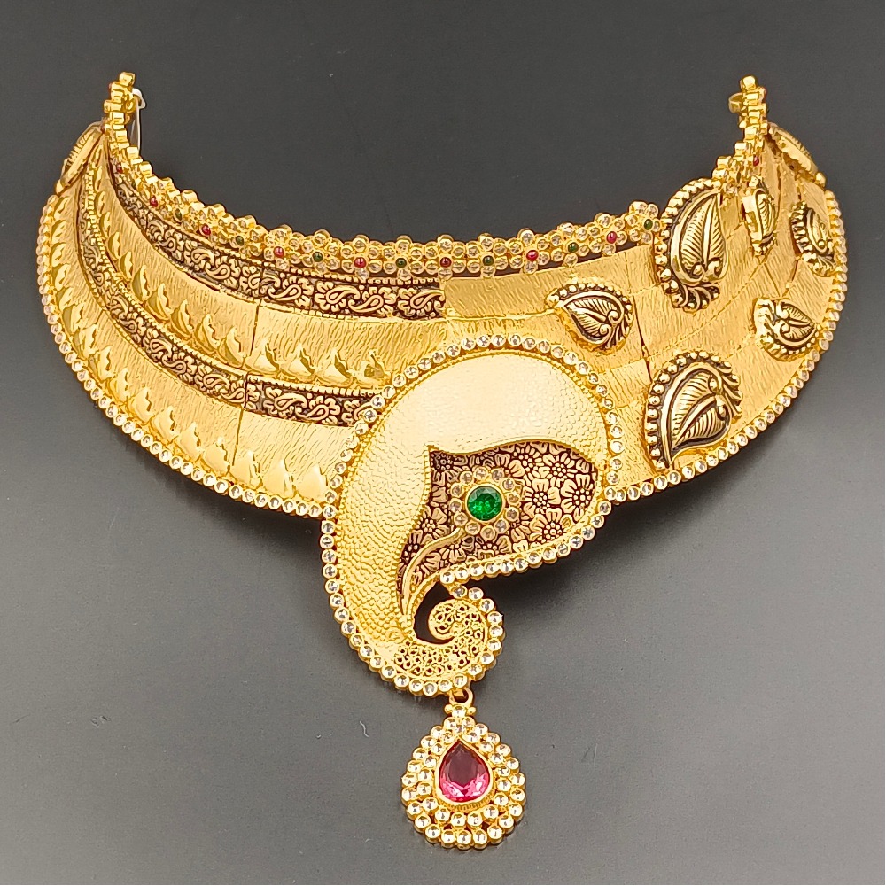 916 Gold Unique design Hallmark Necklace Set