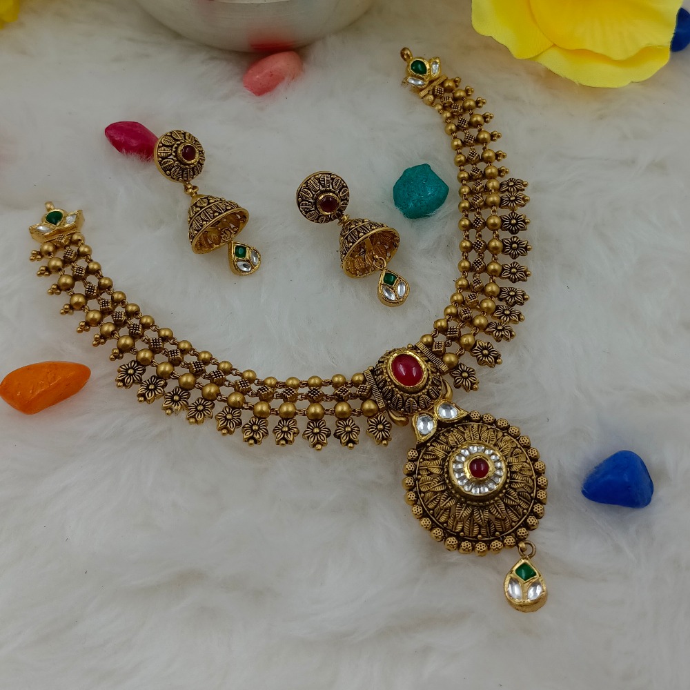 916 Gold Antique Bridal Set