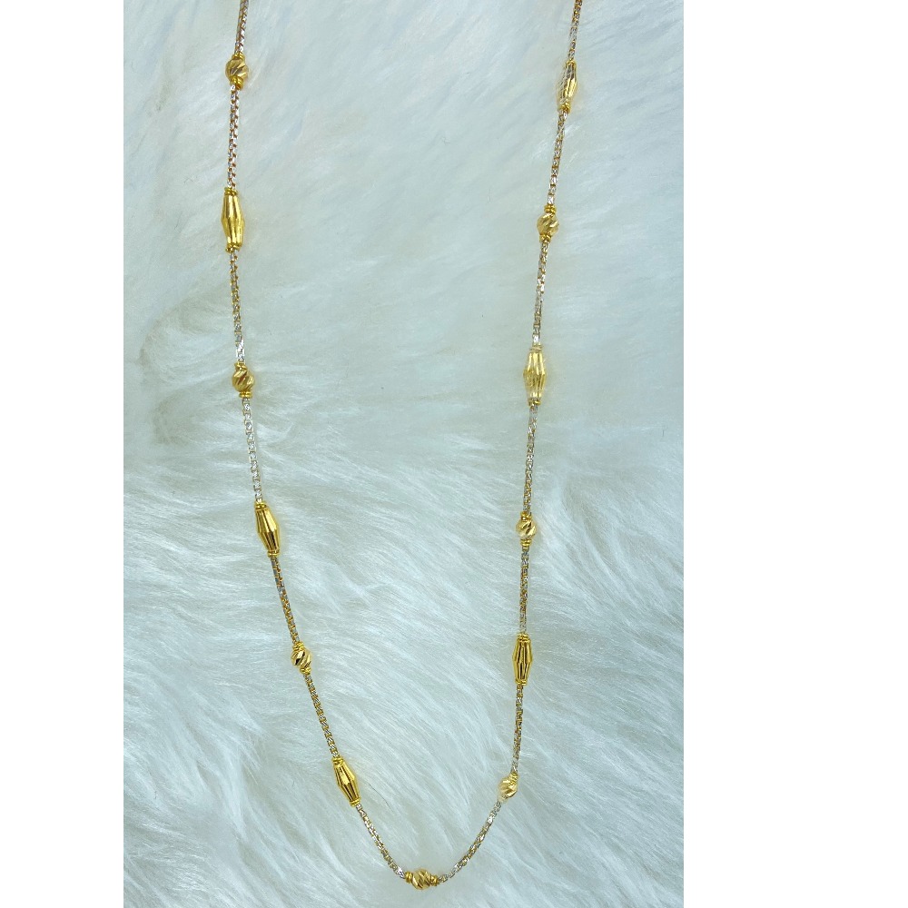 22K Gold Hallmarked ball Pipe Chain