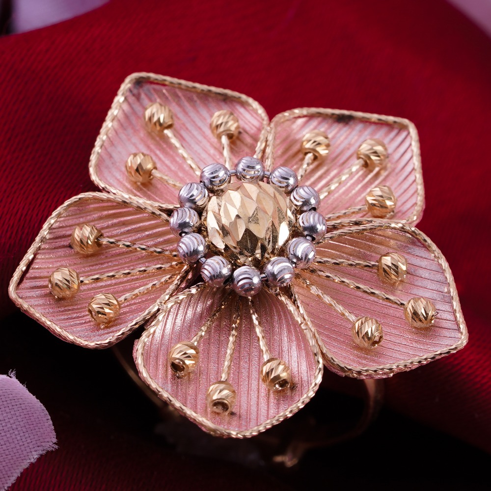 22kt italian flower ring