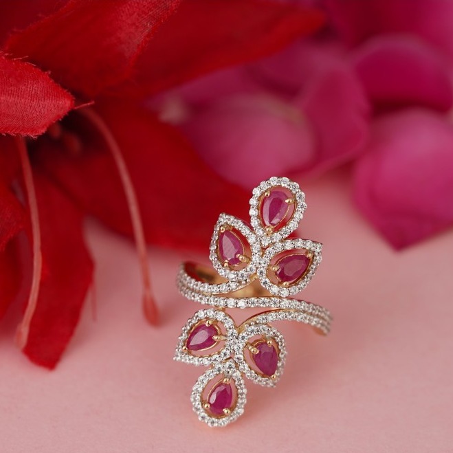 18kt ad ruby ring