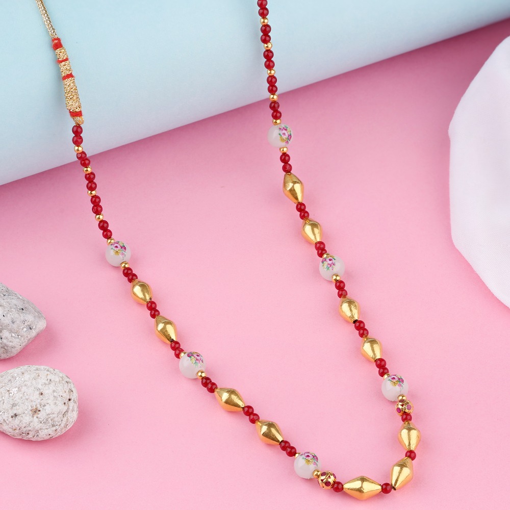 Traditional Mala With Brown And Gray Color