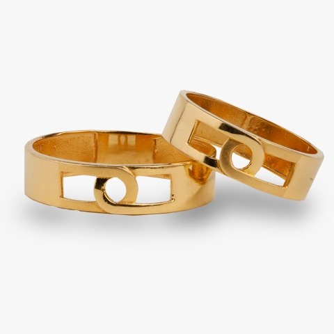 22kt pure yellow gold couple ring