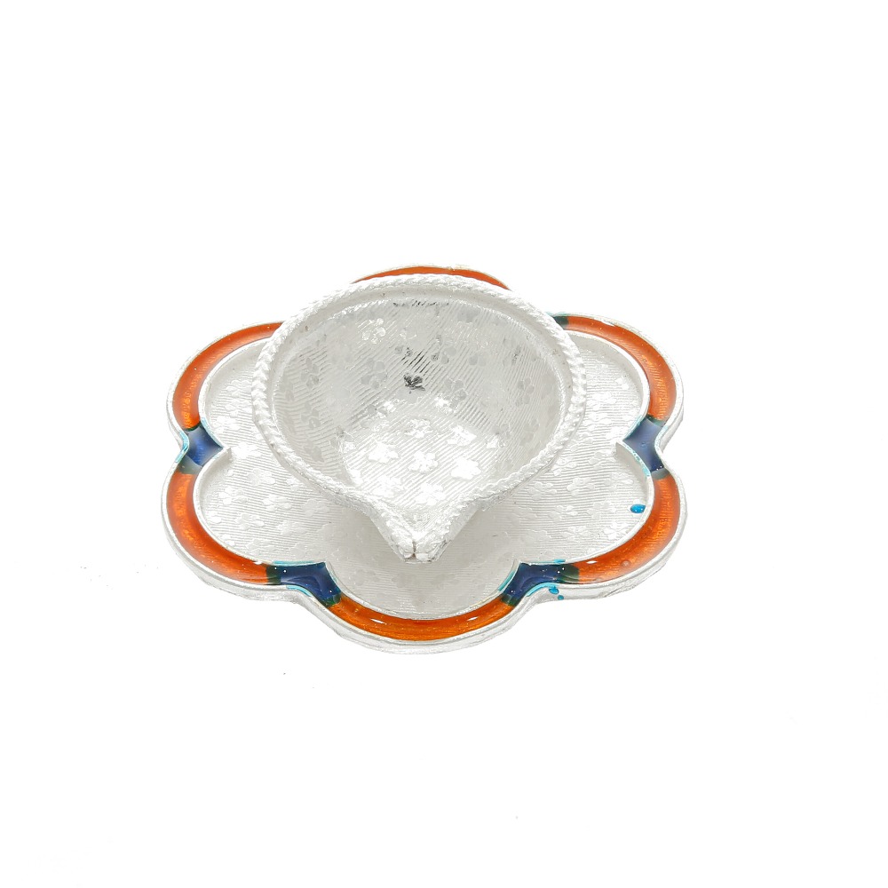Decorative Small Silver Diya