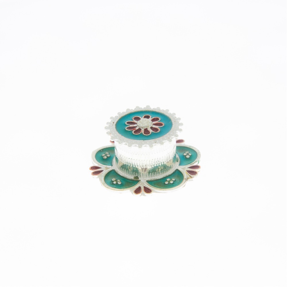Flower Base Designer Silver Karanda
