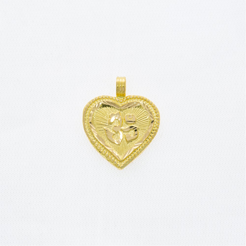 22kt gold om pendant