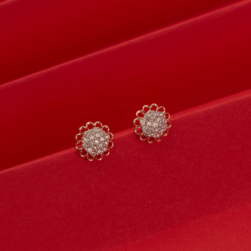 Floweret 14kt diamond tops