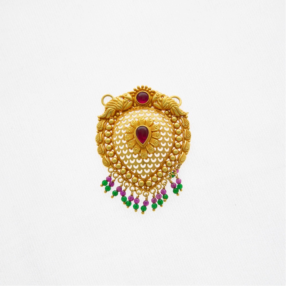 Unique 22kt Gold Temple Mangalsutra Pendant