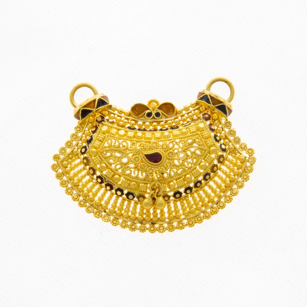 22kt Gold Kalkati Pankhi Mangalsutra Pendant