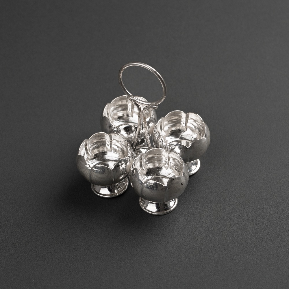 silver Rose Flower Karanda 4-in-1