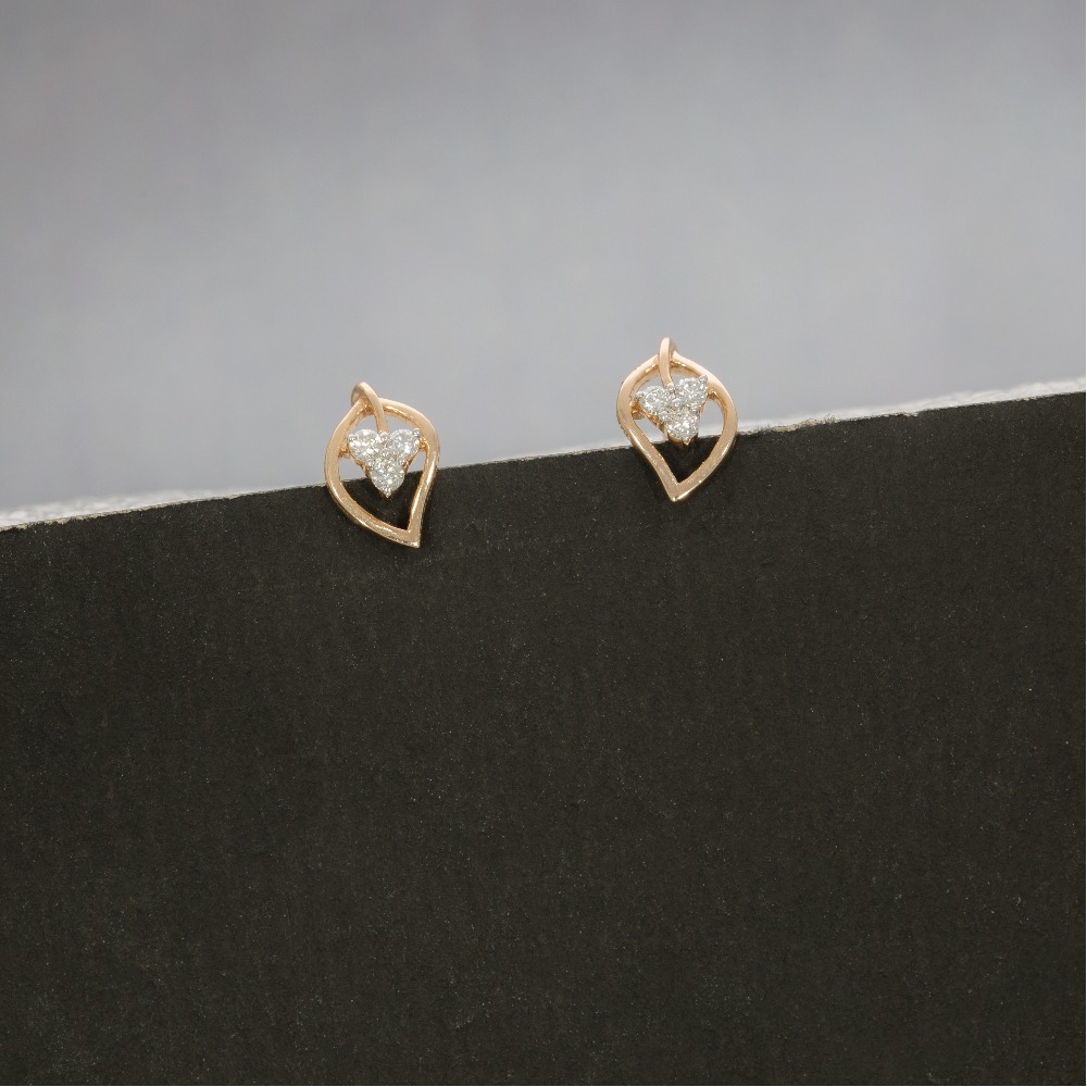 18kt elementary diamond earrings