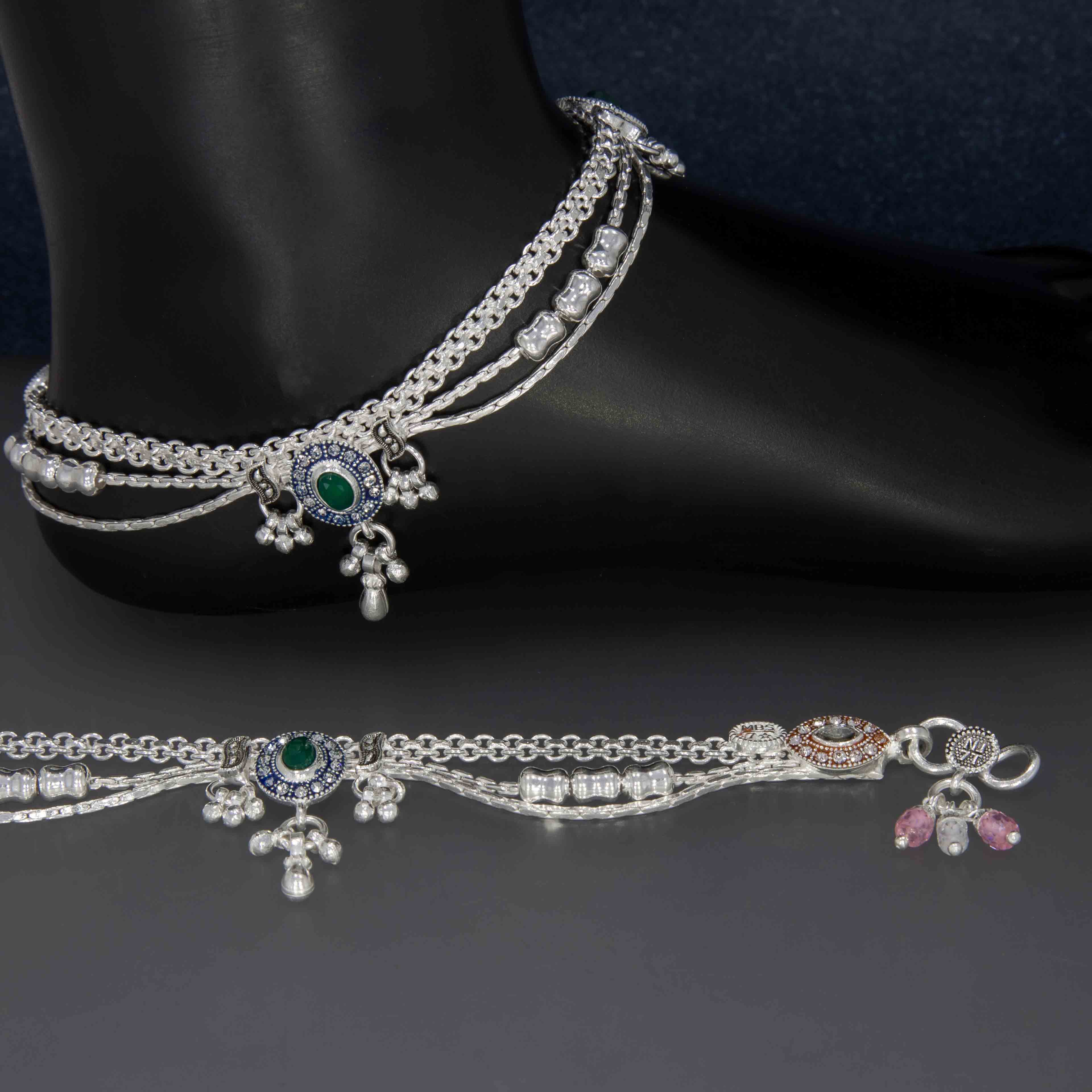 Silver Ankle Payal For Ladies
