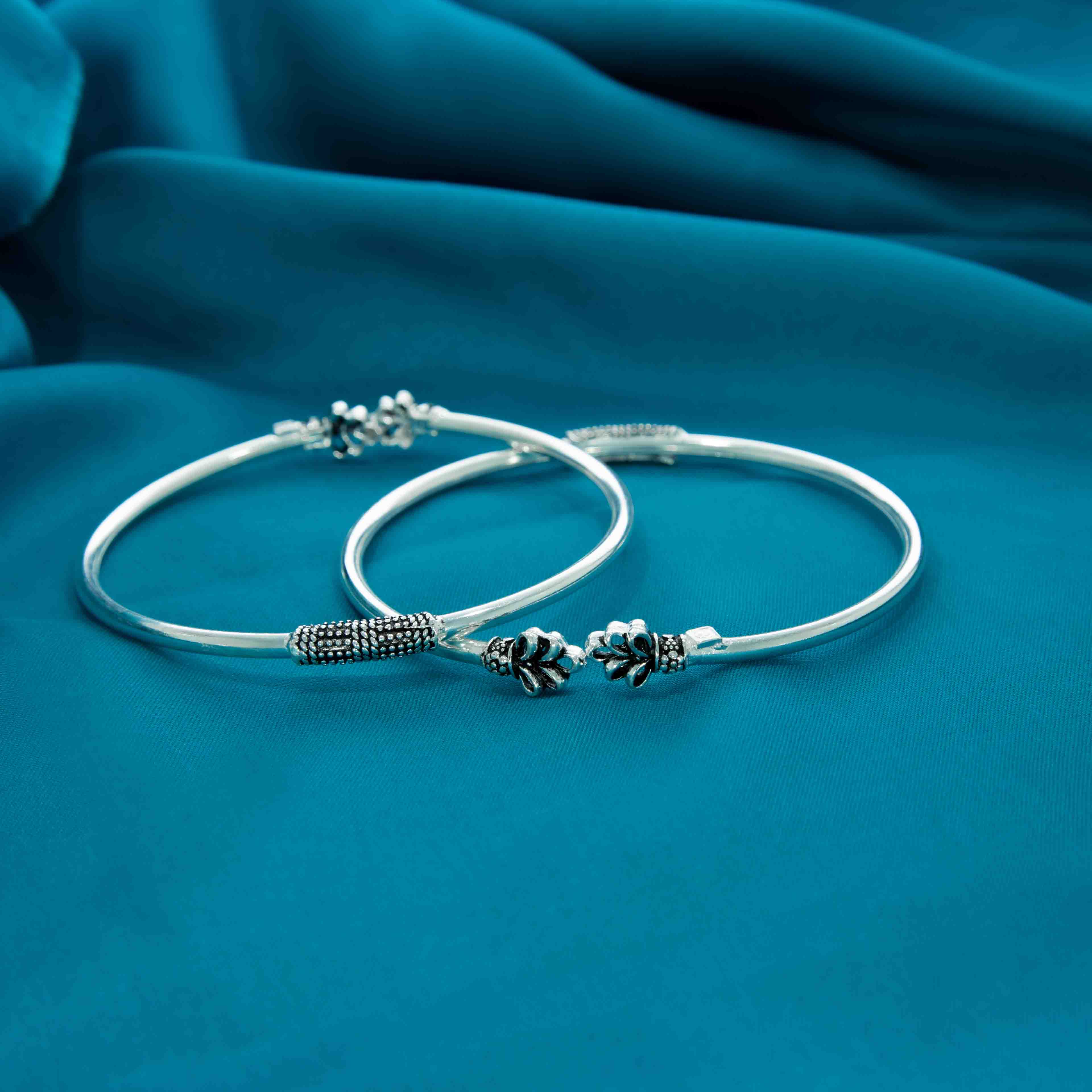 Attractive Silver Kada Payal