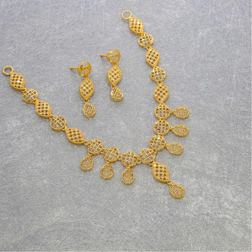 22kt turkey pattern necklace set