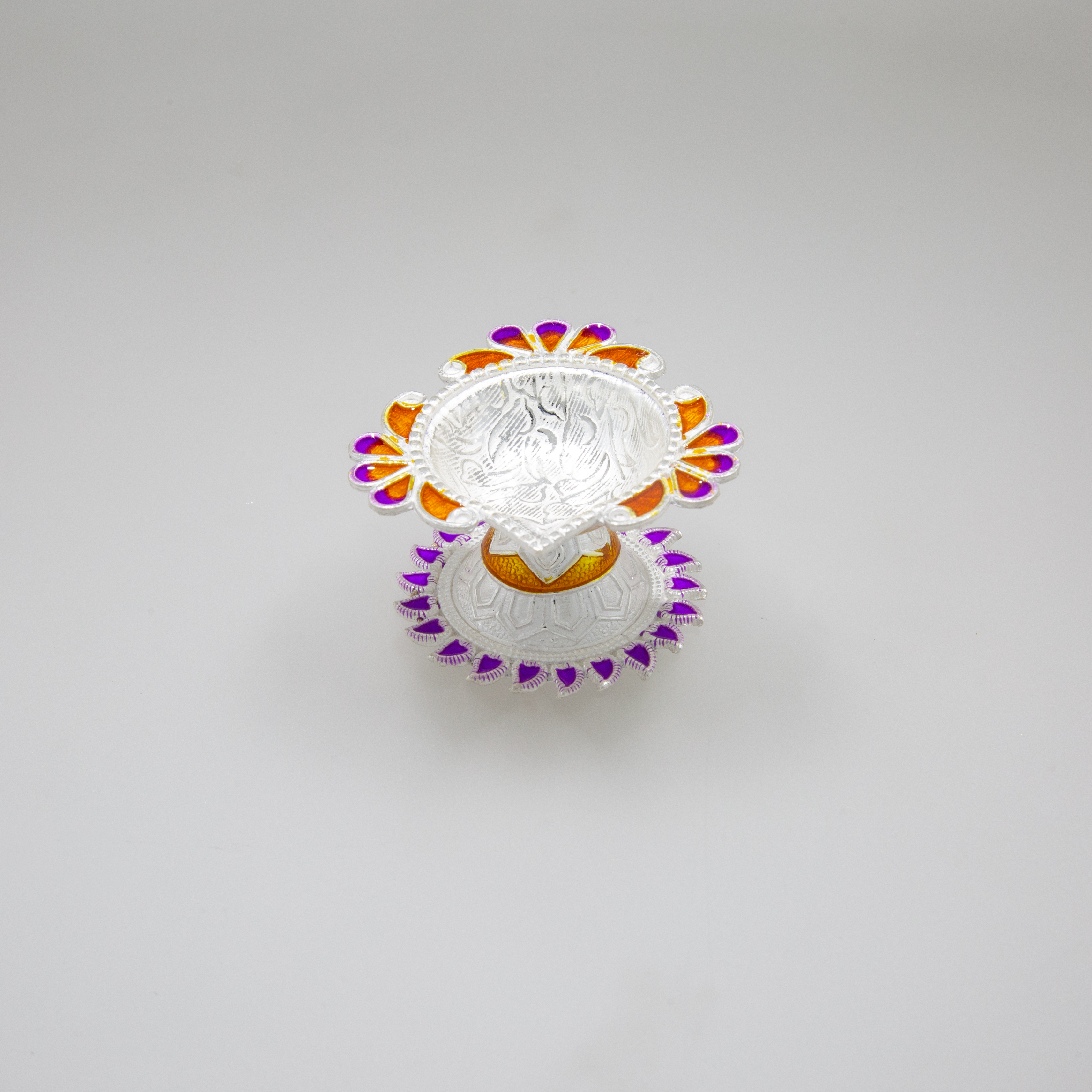 Silver Small Deepak Design