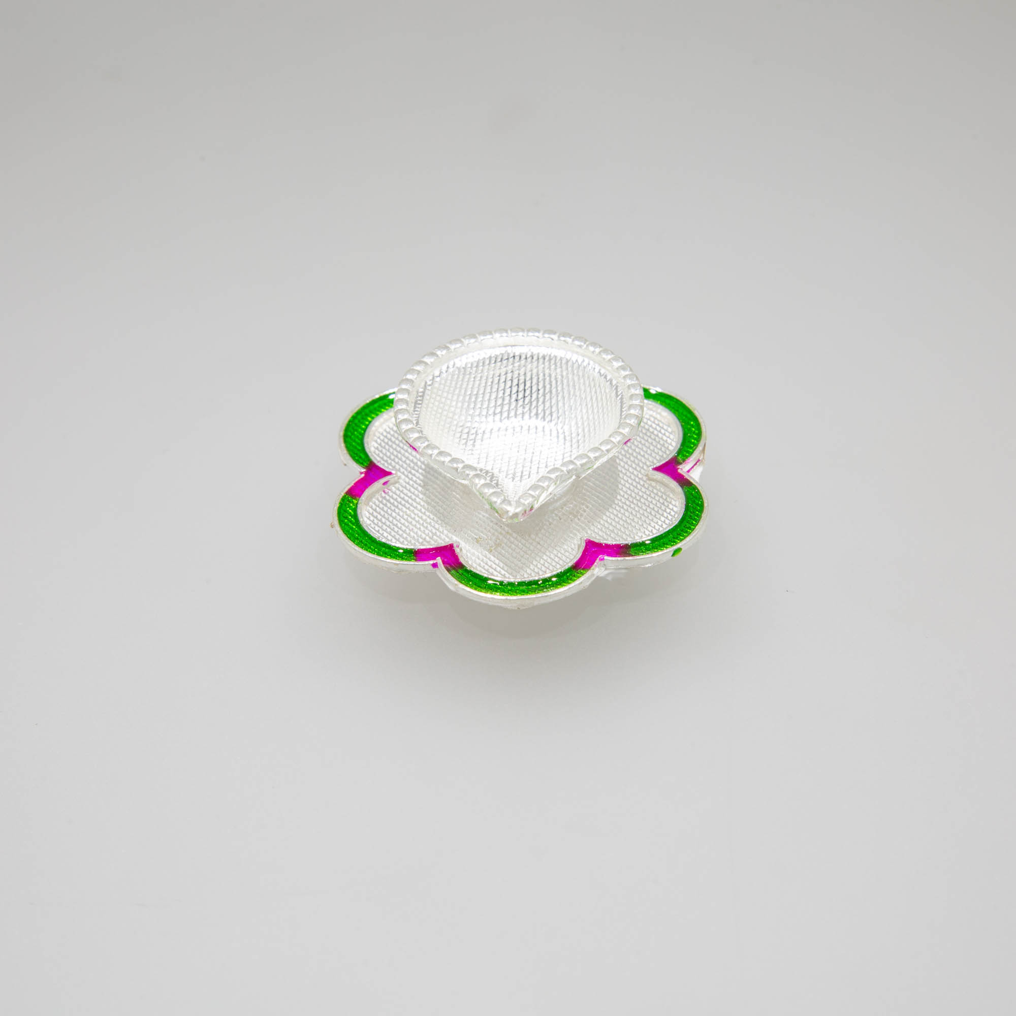 Designer Flower Base Silver Deepak
