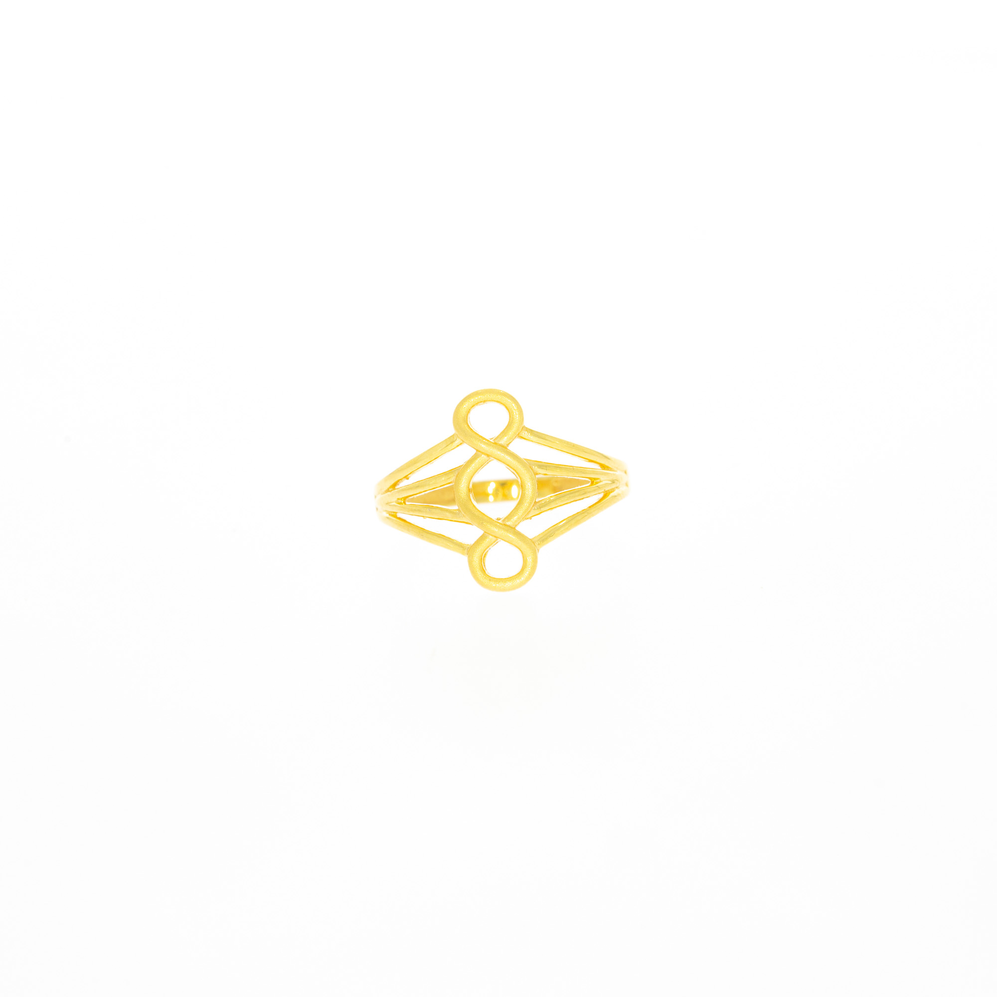 Three Layered 22kt Gold Infinity Finger Ring