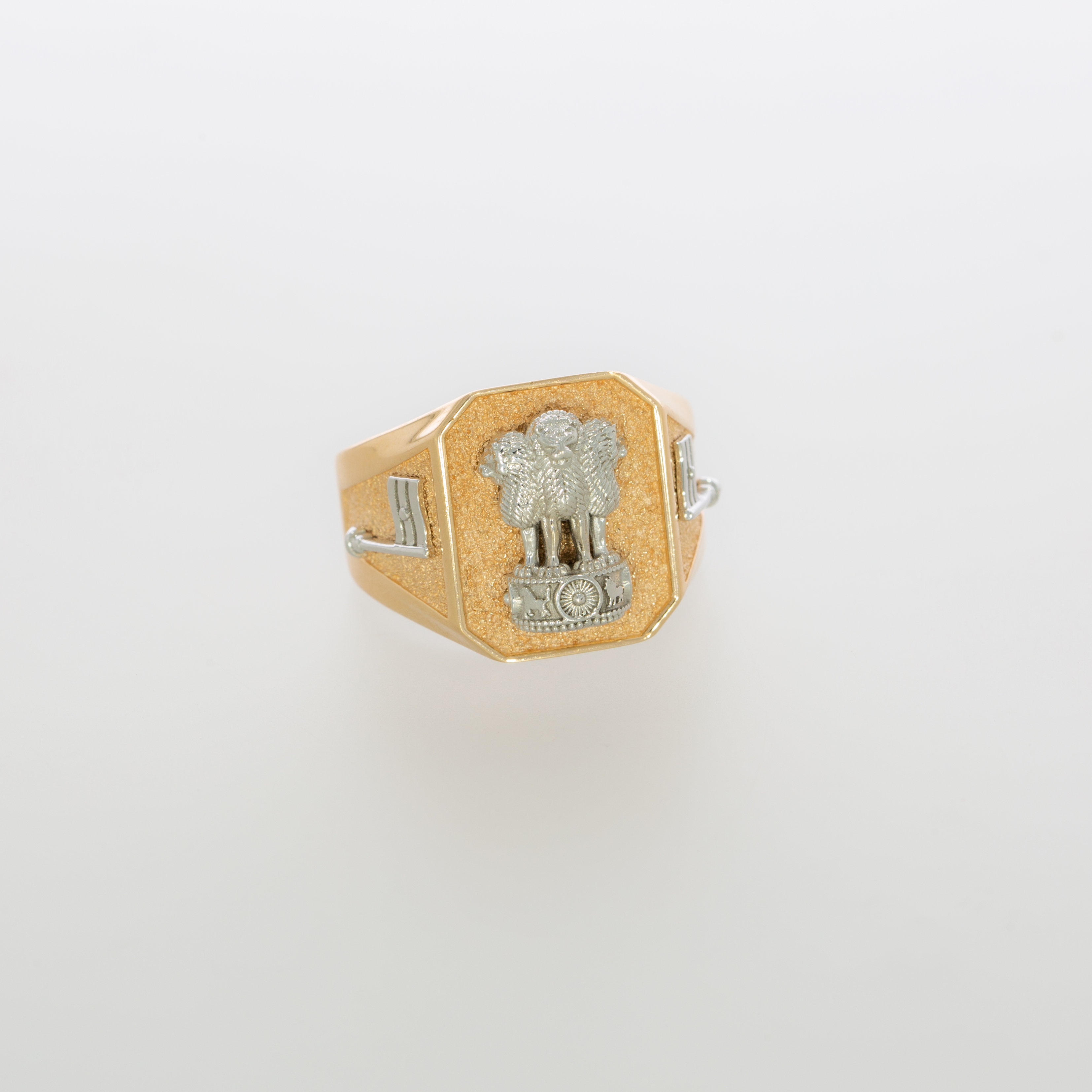 18kt rose gold satyamev jayate ring