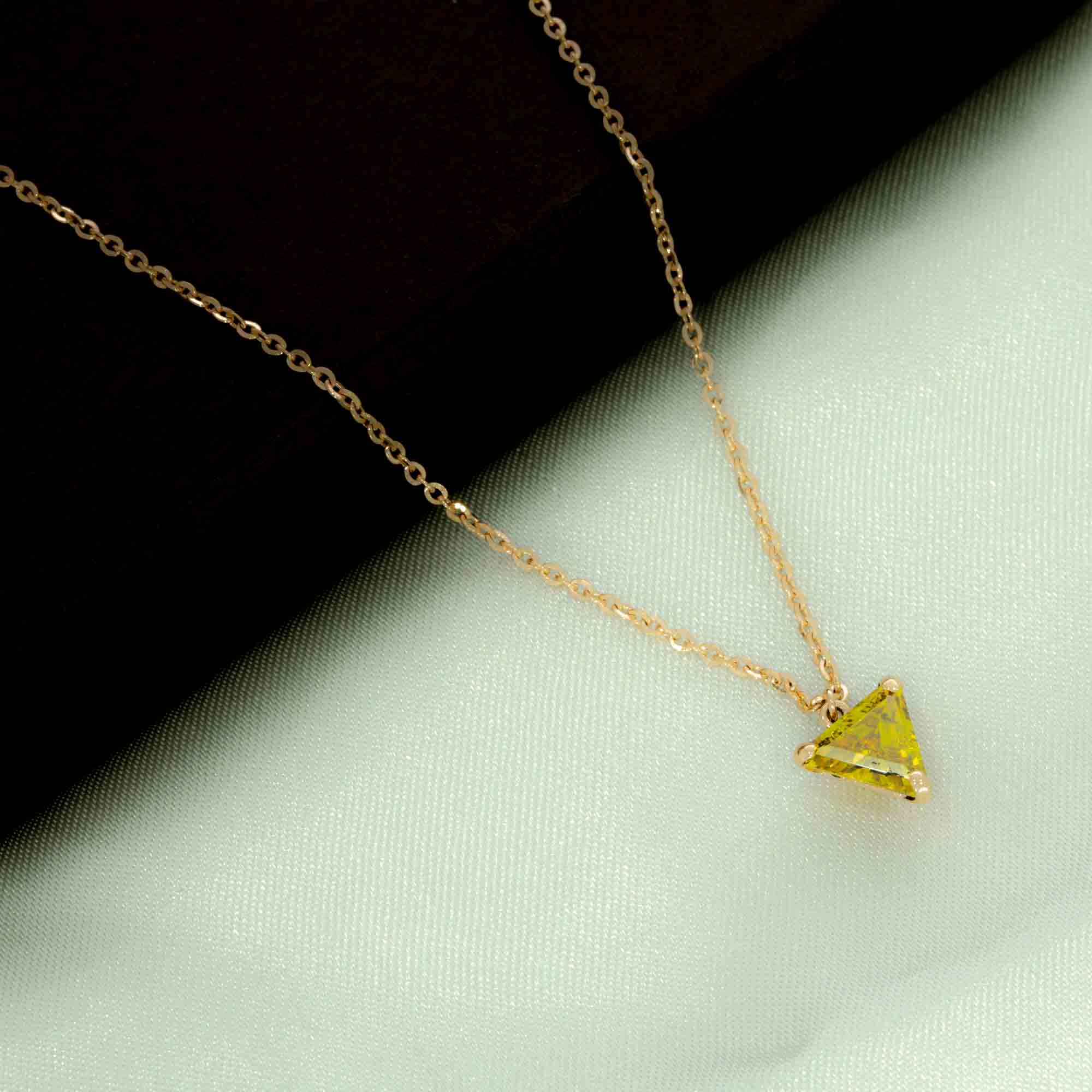 18kt Rose Gold Citrine Pendant Chain